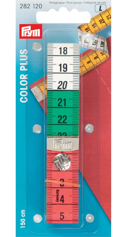

282120 Prym Измерительная лента Color Plus с кнопкой, 1,5м, в блистере